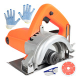 Serra Mármore Tipo Makita Pró Euro Profissional 4 3 8 1100w 110v E 220v Cor Laranja Disco