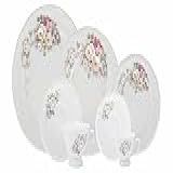 Serviço De Jantar Chá Café 42 Peças Em Porcelana- Modelo Redondo Com Relevo Pomerode- Decoração Eterna- Fabricado Pela Schmidt-