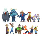 Set 12 Miniaturas Zootopia Disney Pixar