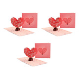 Set De Cartões Pop up 3d Cartões De Dia Dos Namorados
