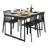 Set Mesa De Jantar 120x90 4 Cadeiras Sofisticado Industrial
