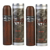 Sets Com Dois Perfumes Cuba Black 100ml Kit 2 Perfumes Cuba Black Masculino 100 Ml obs 2 Perfumes 