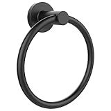 SetSail Suporte De Toalha Para Parede De Banheiro Preto Fosco Anel De Toalha 304 Aço Inoxidável Suporte De Toalha De Mão Resistente Cabide De Toalha Para Banho Cozinha