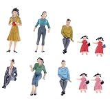 SEWACC 10 Peças De Estatuetas De Pessoas Pequenas Em Pé Coloridas Em Pé Figuras De Pessoas De Plástico Figuras De Pessoas Em Escala O Mini Pessoas Brinquedos Em Miniatura De Plástico Boneca De