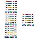 SEWACC 100 Rolos Linha De Bordar Linhas De Bordado Diy Kit De Costura Manual Linha De Costura De Poliester Fios Coloridos Metálicos Fio Metálico Mão Máquina Para Bordar Delicado Poliéster