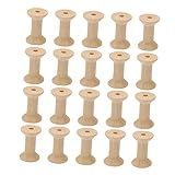SEWACC 50 Unidades Fita De Arame Madeira Pequena Bobinas Fita Vintage Chaveiro Difusor Fitas Cabo De Aço Bobina Vazia Fita Natural Bobina De Artesanato Diy De Madeira Carretel Enrolamento