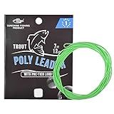 SF Fly Fishing Polyleader Monofilament Core Leader Line Fly Line Para Truta Flutuante  Spring Green 2FT 5 4 Kg