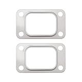 SG Store 2 Peças Junta De Coletor De Entrada Turbo Com 4 Furos Junta De Flange De Aço Inoxidável T3 Metal Gt30 Gt35 T35 T38 Compatível Com Turbocompressor Garrett T3 Turbo Manifold