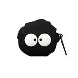 SGVAHY Capa Para AirPods 1 E 2 Capa Fofa Capa De Airpod Com Chaveiro Kawaii Briquettes Airpods 2 1 Geração Caixa De Carregamento Sem Fio Engraçada Capa De Silicone Macio Para Airpod Para Meninas Mulheres Preto