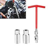 Shakas Chave Soquete De Vela De Ignição De Carro De 3 Peças  Ferramenta De Desmontagem Antiderrapante Em Forma De T De 3 20 3 Cm  Estrutura De Rotação De 360 Graus Com Instalador De 16 Mm E 21 Mm 