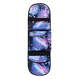 Shamjina Bolsa De Skate Oxford Com 2 Alças De Ombro Ajustáveis Bolsa De Mão Mochila De Skate Ao Ar Livre Capa De Longboard Para Skate Cruiser Céu Estrelado