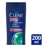 Shampoo Anticaspa Limpeza Diária 2 Em 1 Clear 200ml