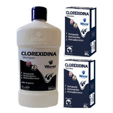 Shampoo Clorexidina 500ml 2x Sabonetes Clorexidina
