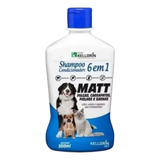 Shampoo Matt 6 Em 1 Anti Pulgas Carrapatos Piolhos E Sarnas 500ml Kelldrin Com Permetrina Carrapaticida Piolhicida Sarnicida Tratamento E Prevenção De Parasitas Em Cães Gatos Cavalos Equinos
