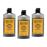 Shampoo Para Cabelo E Barba Qod Barber Shop Beer 220ml 3un