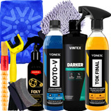 Shampoo Para Veículo Vonixx Kit Lavagem Automotiva Moto Carro Shampoo Cera Pretinho Desengraxante Concentrado Em Garrafa Com Aroma Limpeza