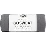 Shandali Toalha Hot Yoga Camurça 100 Microfibra Super Absorvente Toalha De Tapete De Ioga Bikram Exercício Fitness Pilates E Equipamento De Yoga Cinza 67 Cm X 183 Cm