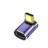 SHANFEILU Adaptador USB C 90 Graus 40 Gbps ângulo Reto USB 4 Adaptador Tipo C Macho Para Fêmea Extensor De Curva Média PD 100W Carregamento Rápido 8K A 60Hz Para Laptop Tablet Dispositivo Tipo C