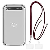 Shantime Blackberry Capa Clássica + Cordões Universais Para Celular, Pescoço/alça Macia De Silicone Tpu Capa Amortecedora Para Blackberry Q20 (3,5 Polegadas)