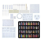Shaoke 227pcs Resina Joias Molde Kit De Moldes De Cola