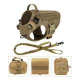 Shaoke Conjunto Tático De Bolsa E Trela Para Cães Colete