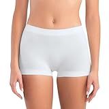 She By Mash Boyshort Sem Costura Microfibra Calcinha Boxer Feminina, Branco, M
