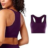 She By Mash Top Esportivo Academia Microfibra De Poliamida Sem Costura Alta Sustenção Berinjela P