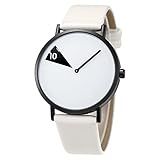 SHENGKE Relógio Feminino Minimalista Com Pulseira De Couro Ultrafina Moderno Quartzo à Prova D água Branco E Preto Movimento De Quartzo