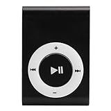 Shenruifa Leitor De Mídia Digital Portátil Mini MP3 Back Clip Player Com Fone De Ouvido E Cabo USB Preto 