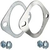 SHINTONES Flange E Junta De Escape De 10 Cm E 2 Parafusos Conjunto De Conexão De Flange De Escape De Aço Inoxidável Com Parafusos E Porcas De Flange 102 Mm 