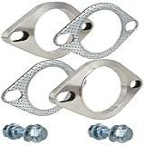 SHINTONES Flange E Junta De Escape De 2 5 Polegadas Com 2 Parafusos Conjunto De Conexão De Flange De Escape De Aço Inoxidável Com Parafusos E Porcas De Flange 63 Mm 