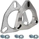SHINTONES Flange E Junta De Escape De 3 Parafusos De 2 5 Polegadas Conjunto De Conexão De Flange De Escape De Aço Inoxidável Com Parafusos E Porcas De Flange 63 Mm 