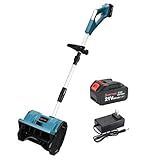 SHINTYOOL Soprador De Neve Sem Fio De 21 V  Pá De Neve Com Função De Exibição De Capacidade De Bateria Com Bateria De 4 0 Ah  12 Pol  De Largura E 4 Pol  De Profundidade Soprador De Neve Elétrico Co