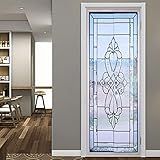 Shipenophy 2 Adesivos De Porta De Vidro Adesivos 3D Autoadesivos à Prova D água Adesivos De Parede Murais De Porta Decoração De Papel De Parede Autoadesivo Removível Para Decoração De Escritório Em