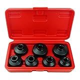 Shonee Kit De Ferramentas De Chave Inglesa De Tampa De Filtro De óleo De 7 Peças Inclui 24 Mm 27 Mm 29 Mm 30 Mm 32 Mm 36 Mm 38 Mm Conjunto De Soquete Compatível Com Mercedes Benz VW BMW E Mais Carcaça De Filtro De óleo