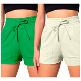Short Academia Esportivo Fio Vintage Laço Kit 02 Sortidos