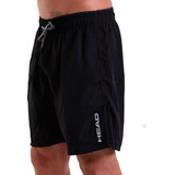Short Bermuda Head Masculino Tactel Preto Para Jogar Tennis