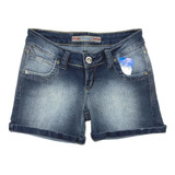 Short Bermuda Jeans Feminina Vilejack Lycra Cintura Baixa