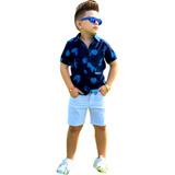 Short Bermuda Masculina Sarja Infantil Varias