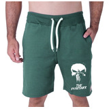 Short Bermuda Moletom Customizado The Punisher Em Algodão