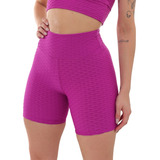 Short Bolha Alto Relevo Fitness Academia Curto Meia Coxa