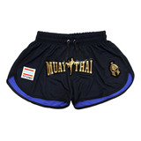 Short Calção Muay Thai Dryfit Azul