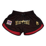 Short Calção Muay Thai Treino Dry Fit Vinho Unissex Titanio