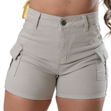 Short Cargo Sarja Feminino