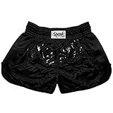 Short De Muay Thai Modelagem Tailandesa Spank Preto M