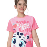 Short Doll Menina Teen Vaca Romântica Rosa