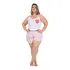 Short Doll Plus Size Malha Tamanho Especial Moranguinho 