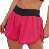 Short Feminino Academia Beach Tênis Duplo Dry Fit Moda Praia