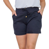 Short Feminino Cintura Alta Moletom Shorts