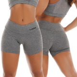 Short Fitness Feminino Corrida Academia Suplex Cós Alto